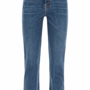 WEEKEND MAX MARA ECRU CROPPED JEANS 36 Blue Cotton, Denim