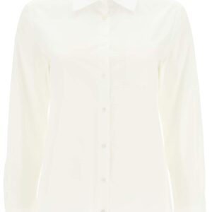 WEEKEND MAX MARA ERSILIA SHIRT IN COTTON POPLIN 40 White Cotton