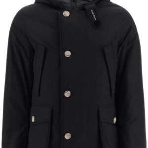 WOOLRICH ARTIC HOODED PARKA S Black Technical, Cotton