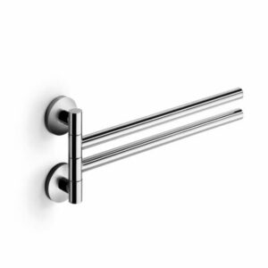 WS Bath Collections Napie 53132 Napie 16" Double Towel Bar Polished Chrome Bathroom Hardware Towel Bar 16 Inch