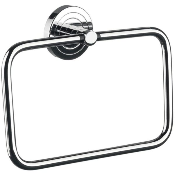 WS Bath Collections Polo 0755.00 Polo 8-5/16" Wall Mounted Towel Ring Polished Chrome Bathroom Hardware Towel Ring