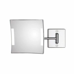 WS Bath Collections Quadrololed C60/1 KK3 Quadrolo 7-9/10"W x 7-9/10"H Wall Mounted Magnifying Mirror with LED Light Polished Polished Chrome Home