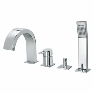 WS Bath Collections Ringo Bath Mixer in Polished Chrome