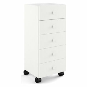 WS Bath Collections Runner 5430 Runner Steel Rolling Cabinet - White