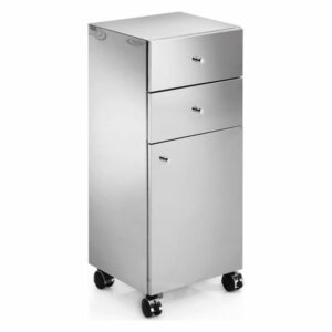 WS Bath Collections Runner 5431 Runner Steel Rolling Cabinet - Stainle