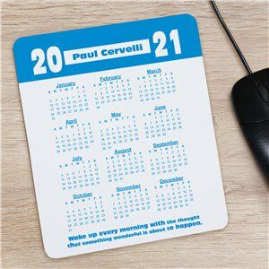 Wake Up Calendar Personalized Mouse Pad