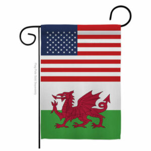 Wales US Friendship of the World Nationality Garden Flag