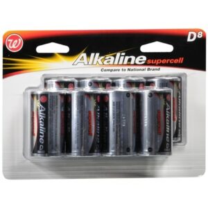 Walgreens Alkaline Supercell Batteries D - 8.0 ea