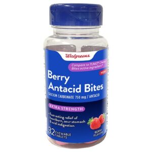 Walgreens Antacid Chewy Bites Berry - 32.0 ea