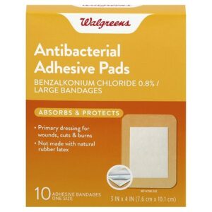 Walgreens Antibiotic Adhesive Pads 3 Inch X 4 Inch - 10.0 ea