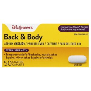 Walgreens Back & Body Pain Reliever Coated Caplets - 50.0 ea