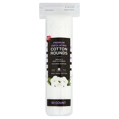 Walgreens Beauty Premium Exfoliating Cotton Rounds - 80.0 ea