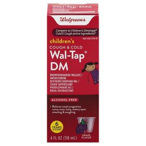 Walgreens Children's Wal-Tap DM Cold & Cough Elixir Grape - 4.0 Ounces