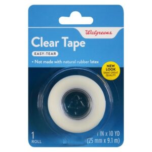 Walgreens Clear Tape 1 inch - 10.0 yd