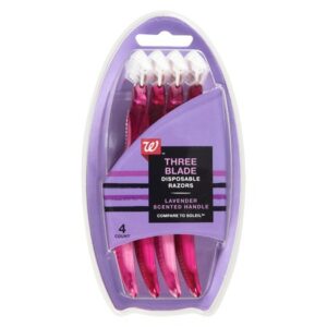 Walgreens Disposable Triple-Blade Razors Lavender - 4.0 ea