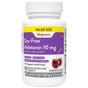 Walgreens Dye-Free Melatonin 10 mg Cherry - 90.0 ea