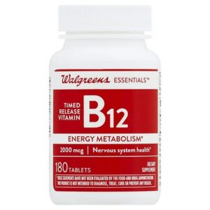 Walgreens Essentials Time Release Vitamin B12 2000mcg Tablets - 180.0 ea