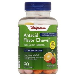 Walgreens Extra Strength Antacid Flavor Chews Fruit - 90.0 ea