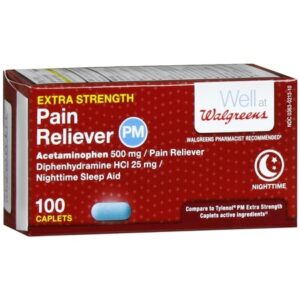 Walgreens Extra Strength Pain Reliever PM Caplets - 150.0 ea