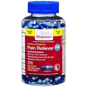 Walgreens Extra Strength Pain Reliever PM Gelcaps - 20.0 ea