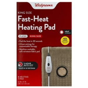 Walgreens Fast Heat Heating Pad King Size - 1.0 ea