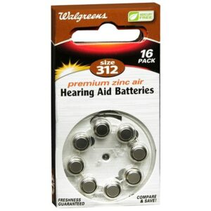 Walgreens Hearing Aid Batteries, Zero Mercury #312 - 16.0 ea