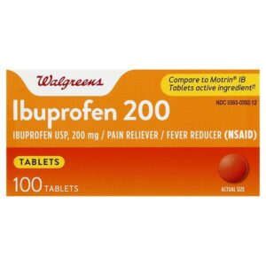 Walgreens Ibuprofen Pain Reliever/Fever Reducer 200 mg Tablets - 100.0 ea