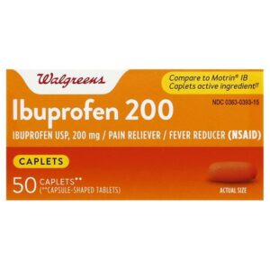 Walgreens Ibuprofen Pain Reliever/Fever Reducer Caplets, 200 mg - 100.0 ea