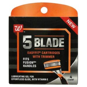 Walgreens Men's 5 Blade EasyFit Cartridges with Trimmer - 4.0 ea