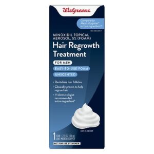 Walgreens Minoxidil Topical Aerosol 5% (Foam), Hair Regrowth Treatment for Men - 2.11 oz