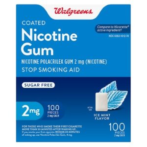 Walgreens Nicotine Gum 2mg Ice Mint - 100.0 EA