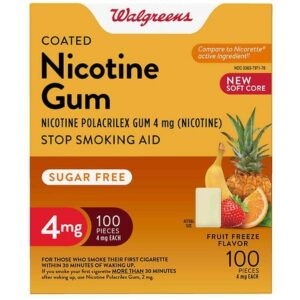 Walgreens Nicotine Gum 4mg Fruit, 4 mg - 100.0 ea