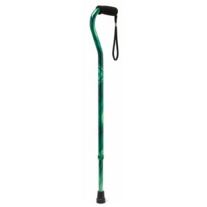 Walgreens Offset Cane, Agate Print, Green - 1.0 ea