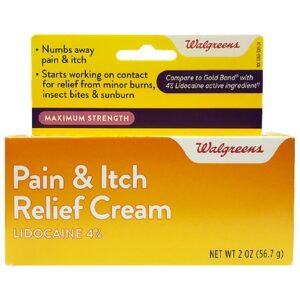 Walgreens Pain & Itch Relief Cream with Lidocaine - 2.0 oz