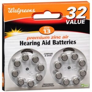 Walgreens Premium Zinc Air Hearing Aid Batteries 13 - 32.0 ea