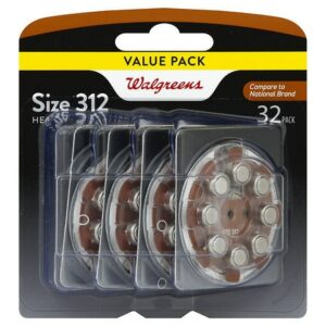 Walgreens Premium Zinc Air Hearing Aid Batteries 312 - 32.0 ea