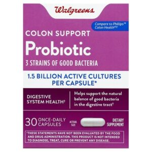 Walgreens Probiotic Colon Support Dietary Supplement Capsules - 30.0 ea