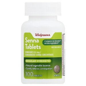 Walgreens Senna Natural Vegetable Laxative Tablets - 300.0 ea