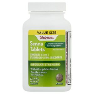 Walgreens Senna Natural Vegetable Laxative Tablets - 500.0 ea