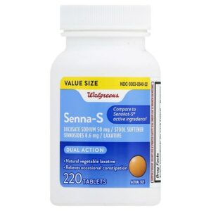 Walgreens Senna-S Stool Softener with Laxative Tablets - 220.0 ea