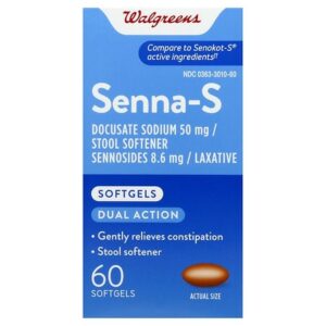 Walgreens Senna-S Stool Softener with Laxative Tablets - 60.0 ea