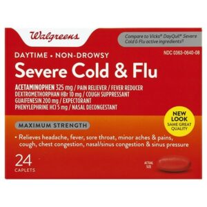 Walgreens Severe Cold & Flu Daytime Caplets - 24.0 ea