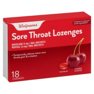 Walgreens Sore Throat Lozenges Cherry - 18.0 ea