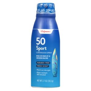 Walgreens Sport Continuous Spray Sunscreen, SPF 50 - 3.0 oz