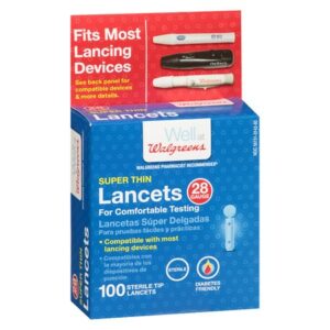 Walgreens Trueplus Super Thin Lancets 28 Gauge - 100.0 ea