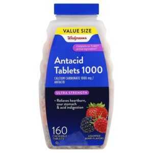 Walgreens Ultra Strength Antacid/Calcium Supplement Chewable Tablets Assorted Berry - 160.0 ea