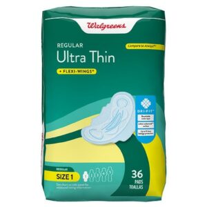 Walgreens Ultra Thin Regular Maxi Pads Unscented, Ultra Thin - 36.0 ea