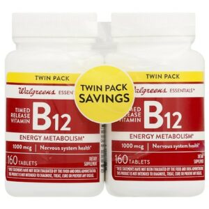 Walgreens Vitamin B12 1000mcg Timed Released Twin - 160.0 ea x 2 pack