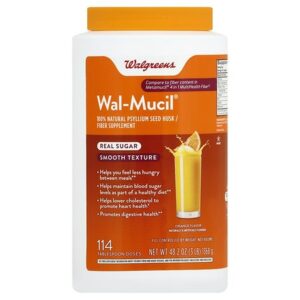 Walgreens Wal-Mucil 100% Natural Psyllium Seed Husk Bulk Forming Fiber Supplement Powder - 48.2 oz