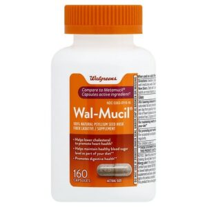 Walgreens Wal-Mucil Fiber Laxative/Supplement Capsules - 160.0 ea
